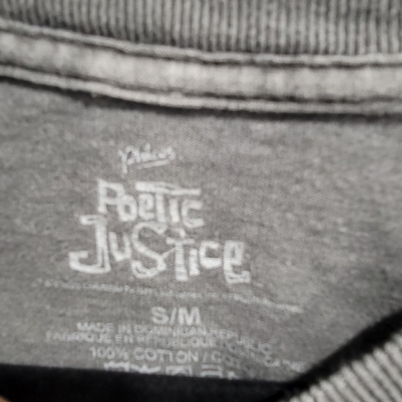 Tupac Shakur Movie Poetic Justice Mens T-shirt Dark Gray Wash Small Medium - Picture 3 of 6
